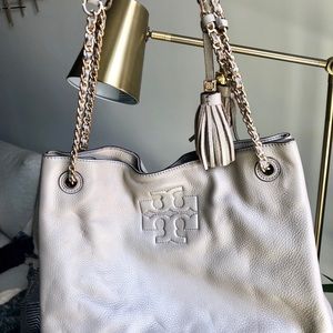 Taupe Tory Burch purse
